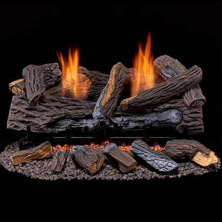 Duluth Forge Vent Free Dual Fuel Log Set - 24 In. Stacked Red Oak, 33,000 Btu DLS-24T-2